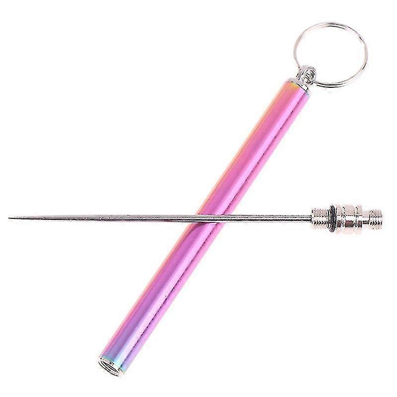 Multifunctional Titanium Alloy Retractable Toothpick Keychain Pendant Gift Fruit