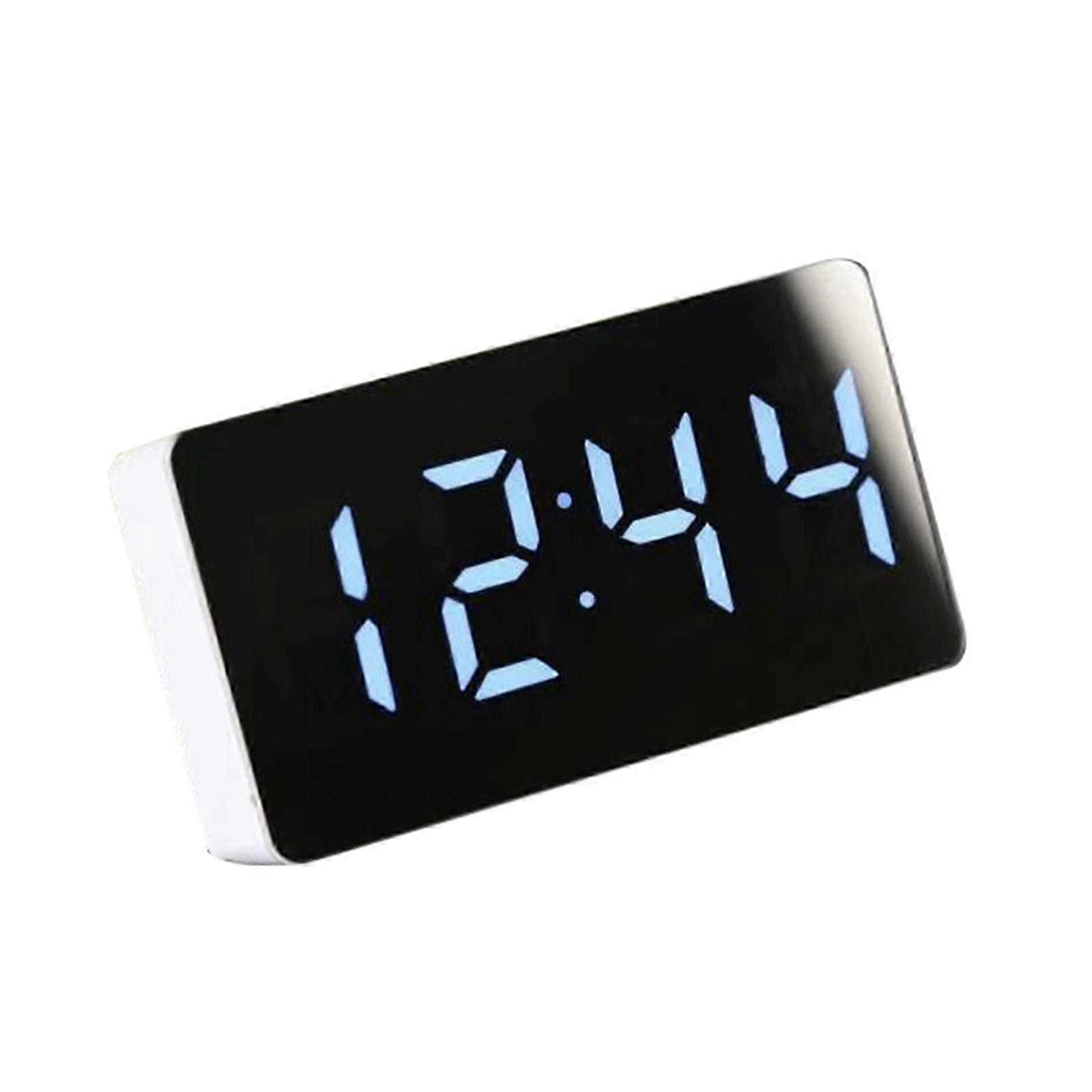 LED Car Alarm Clock Battery Operated Clock Adjustable Cordless Small Clocks