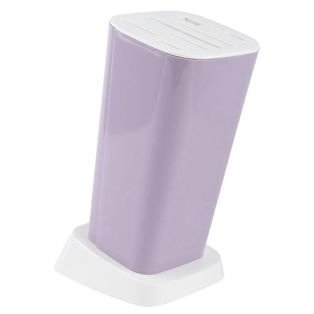 Multifunction Kitchen Knife Holder Storage Rack Block Holder Stand for Knives (Purple)