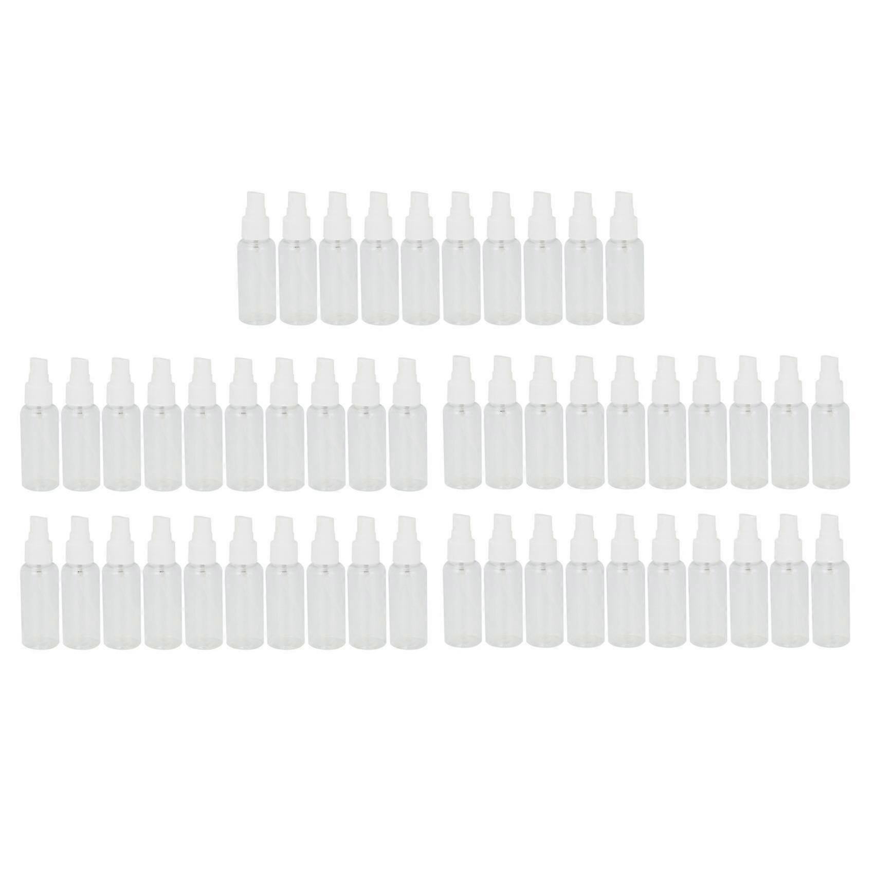 100 Pieces 50ml Spray Bottles Plastic Empty Refillable Atomiser Bottle