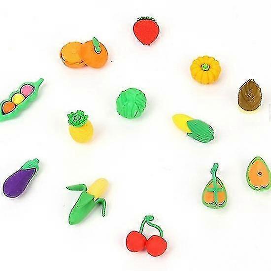 2pcs Funny Erasers For Kids Mini Funny Eraser Set Fruit Erasers For Kids Random Style Vegetable Erasers