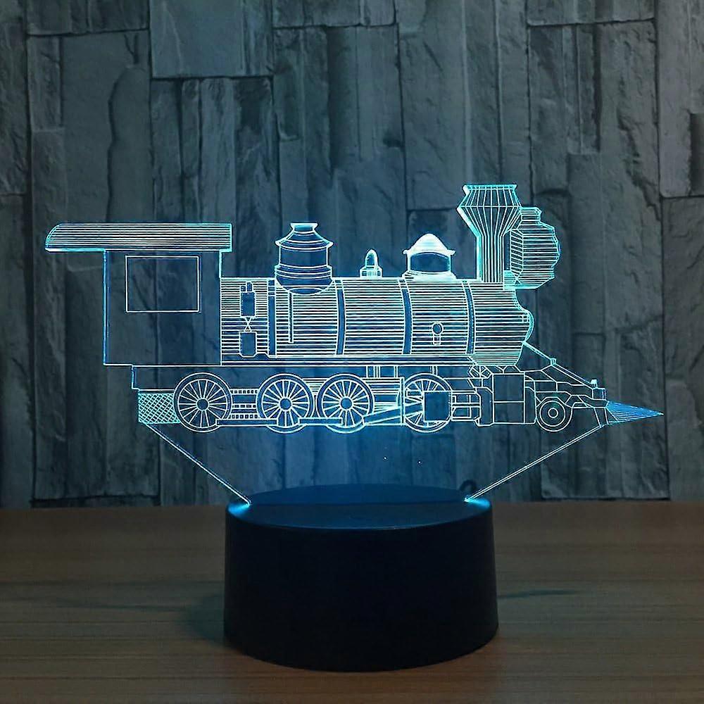 3d Visual Airplane Night Light Aircraft Led Desk Lamp 7 Color Change Usb Powered Or Battery Powered Plane Toy Table Light Decoration Birthday Christma