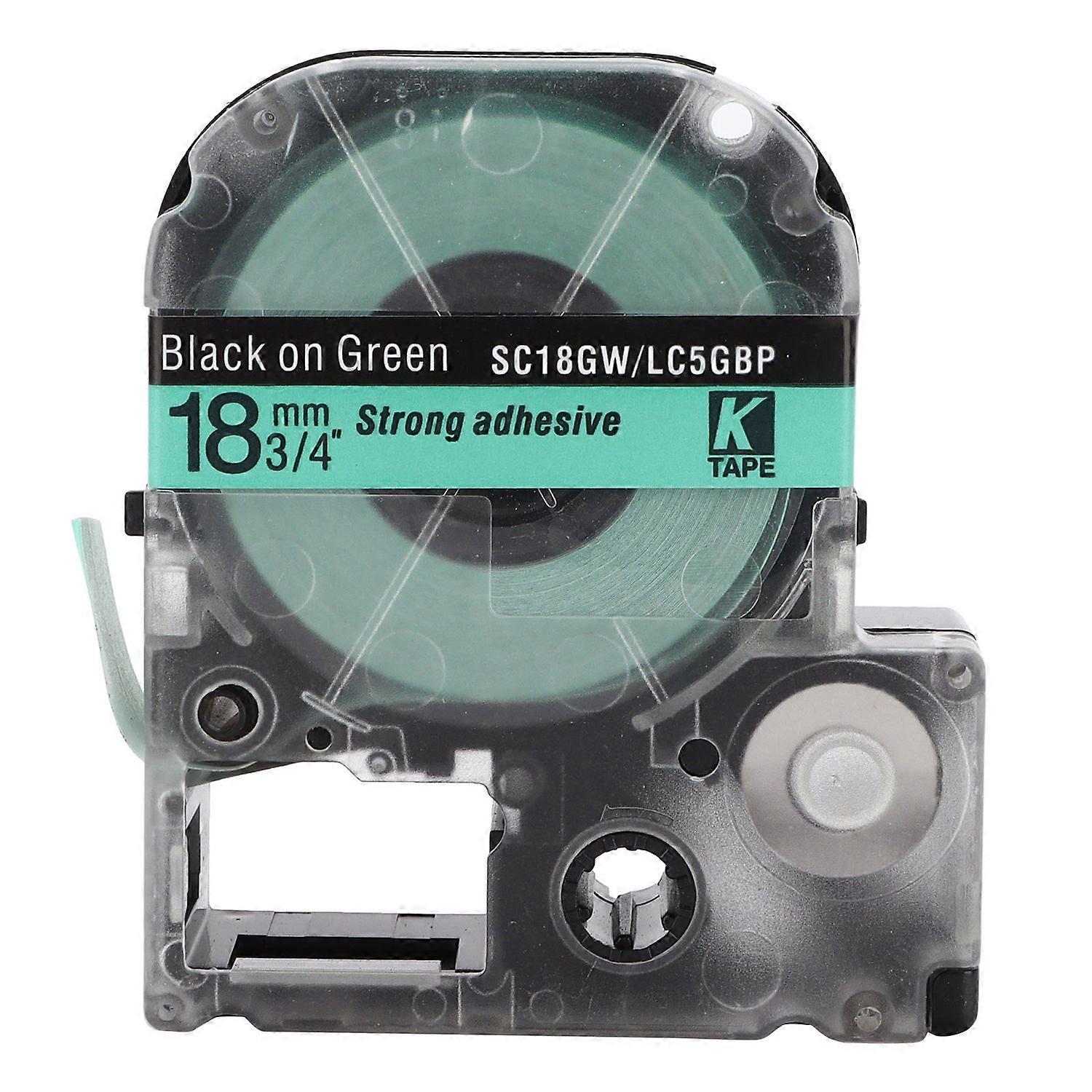 Label Tape PET Replacement Memo Paper for Epson Label Printer for KINGJIM Label MachineBlack On Gree