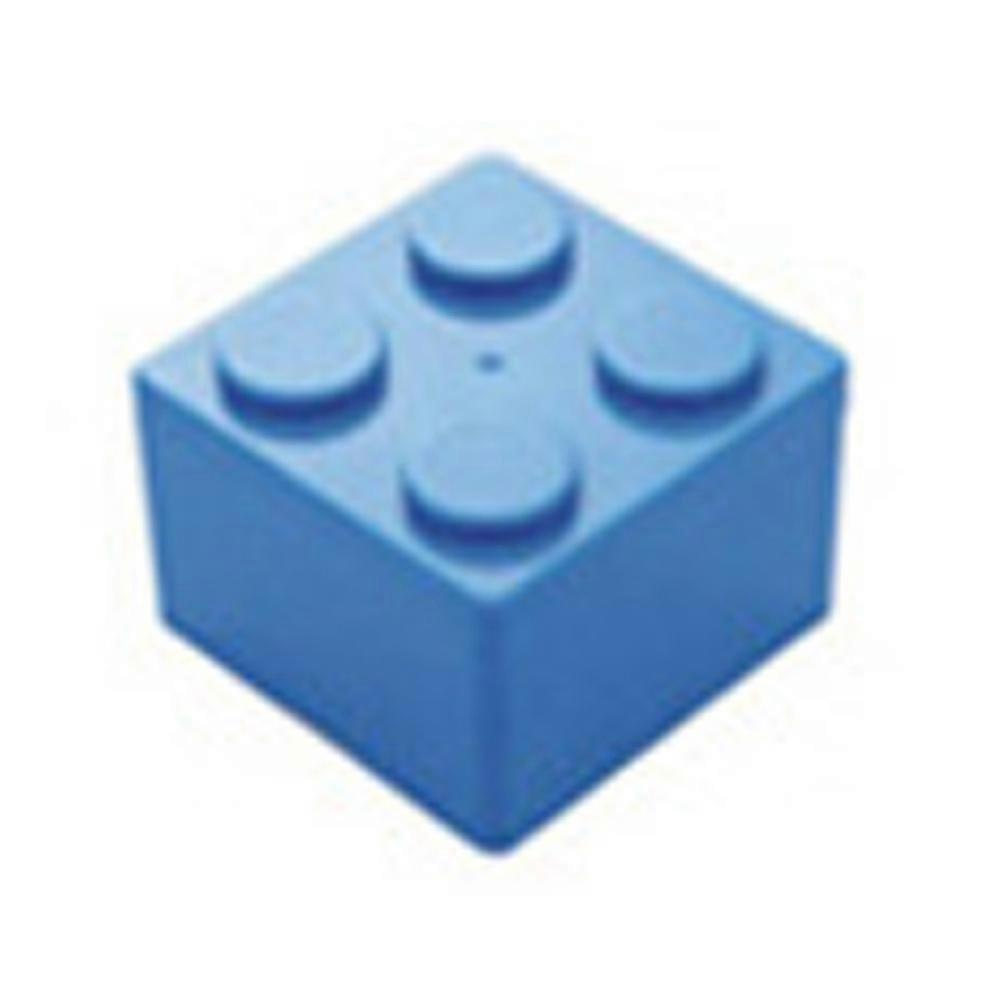 Storage Box Building Block Shapes Plastic Space Box Superimposed Practical (Blue square)