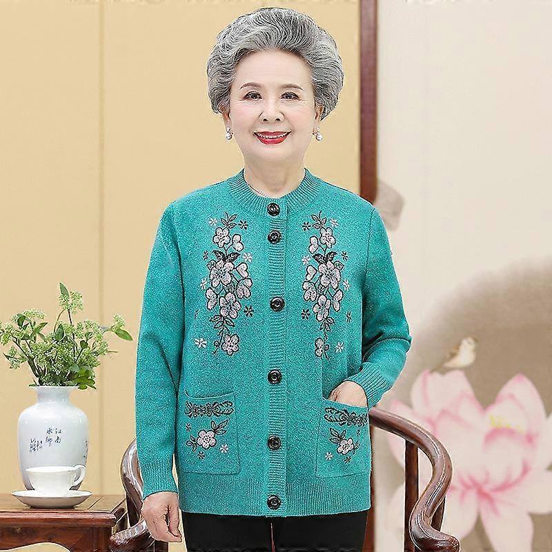 Middelaldrende og eldre kvinners vår- og høstgenser temperament elegante eldre klær