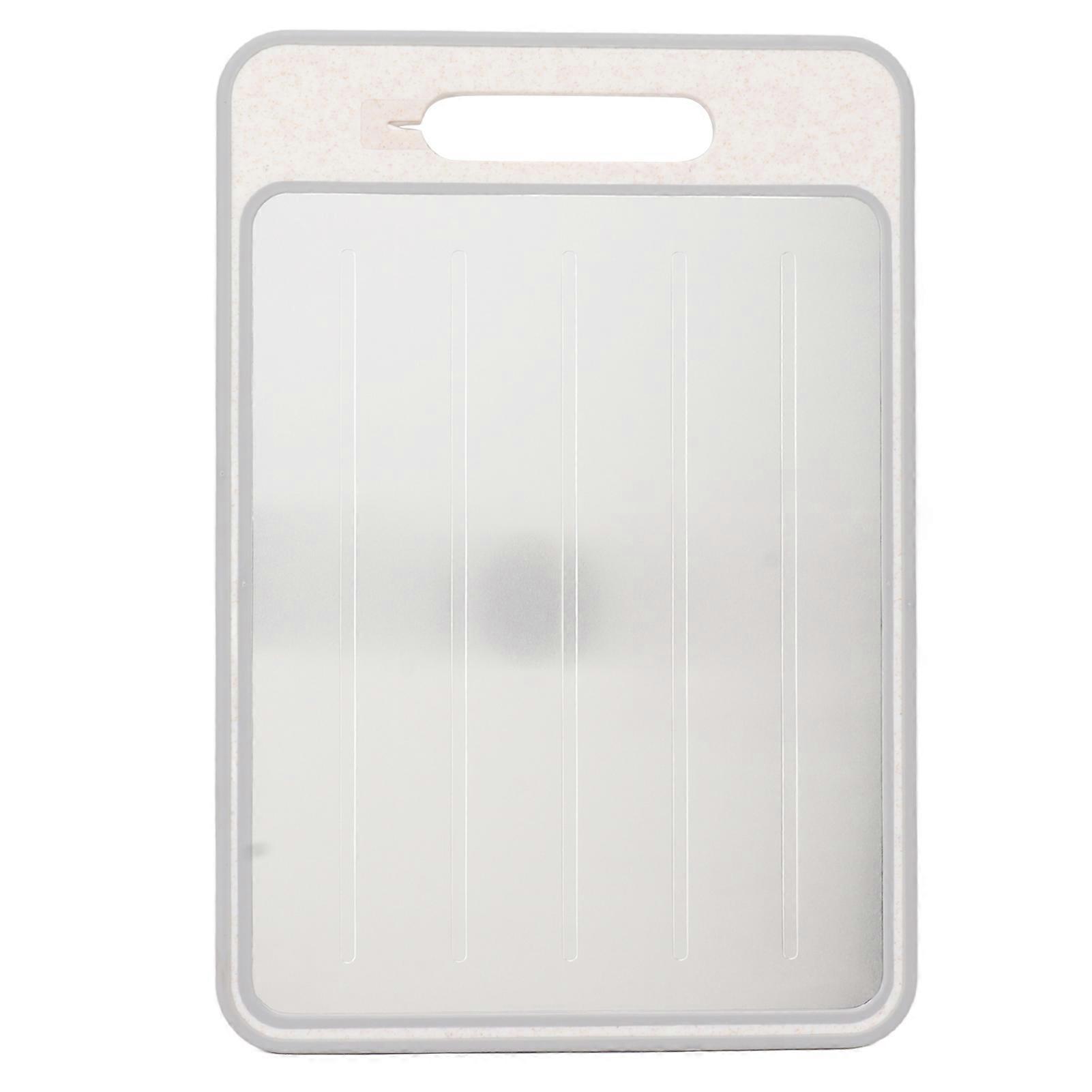 Double Sided Cutting Board Rapid Thawing and Grinding Plate with Knife Sharpener for Kitchen