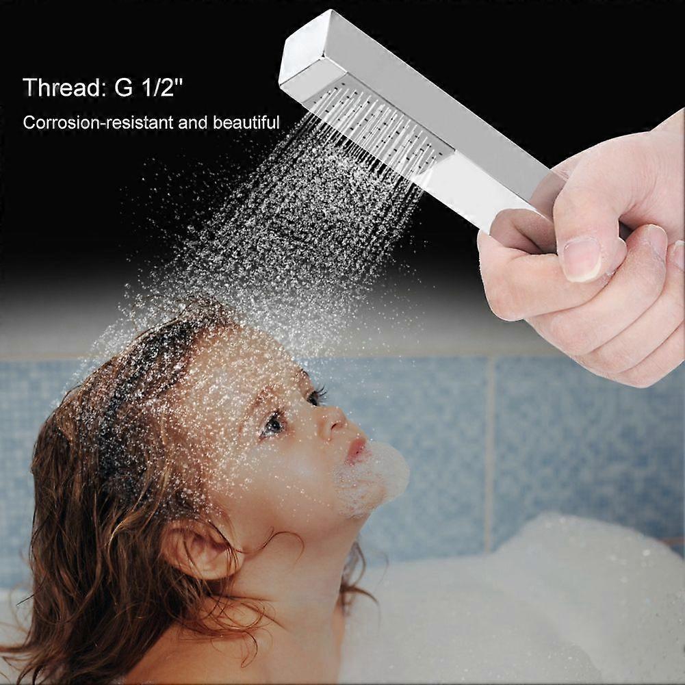 Chrome-plating Stainless Steel Square Shape Pressurize Hand Held Shower Head G 1/2" Thread