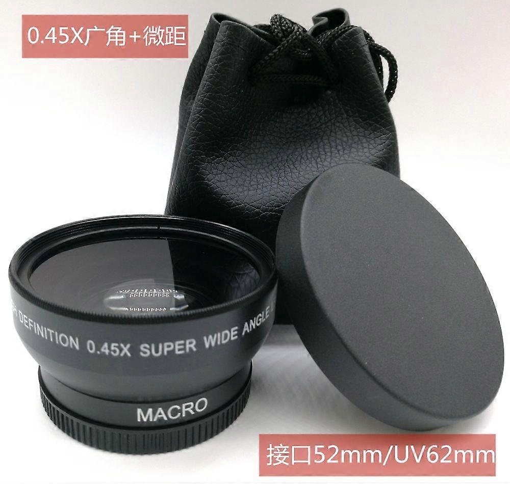 0.45x Wide Angle Lens With Macro Portion Professional 52mm Camera Lens