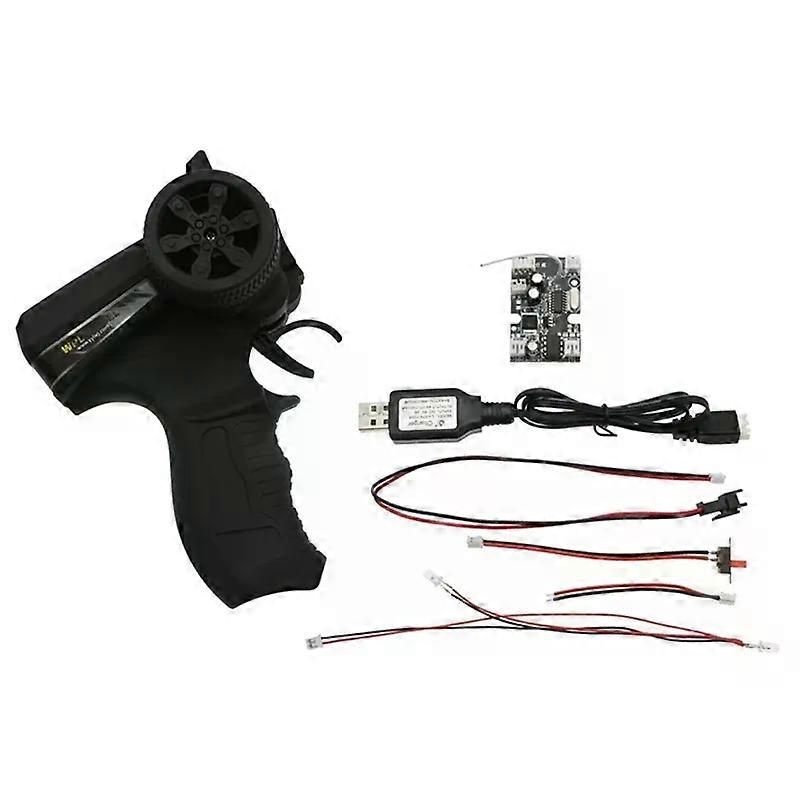 2.4G Kit with Transmitter Remote Control LED Light Receiver Board for WPL D12 D22 D32 D42 1/10 Remote Control Car Parts