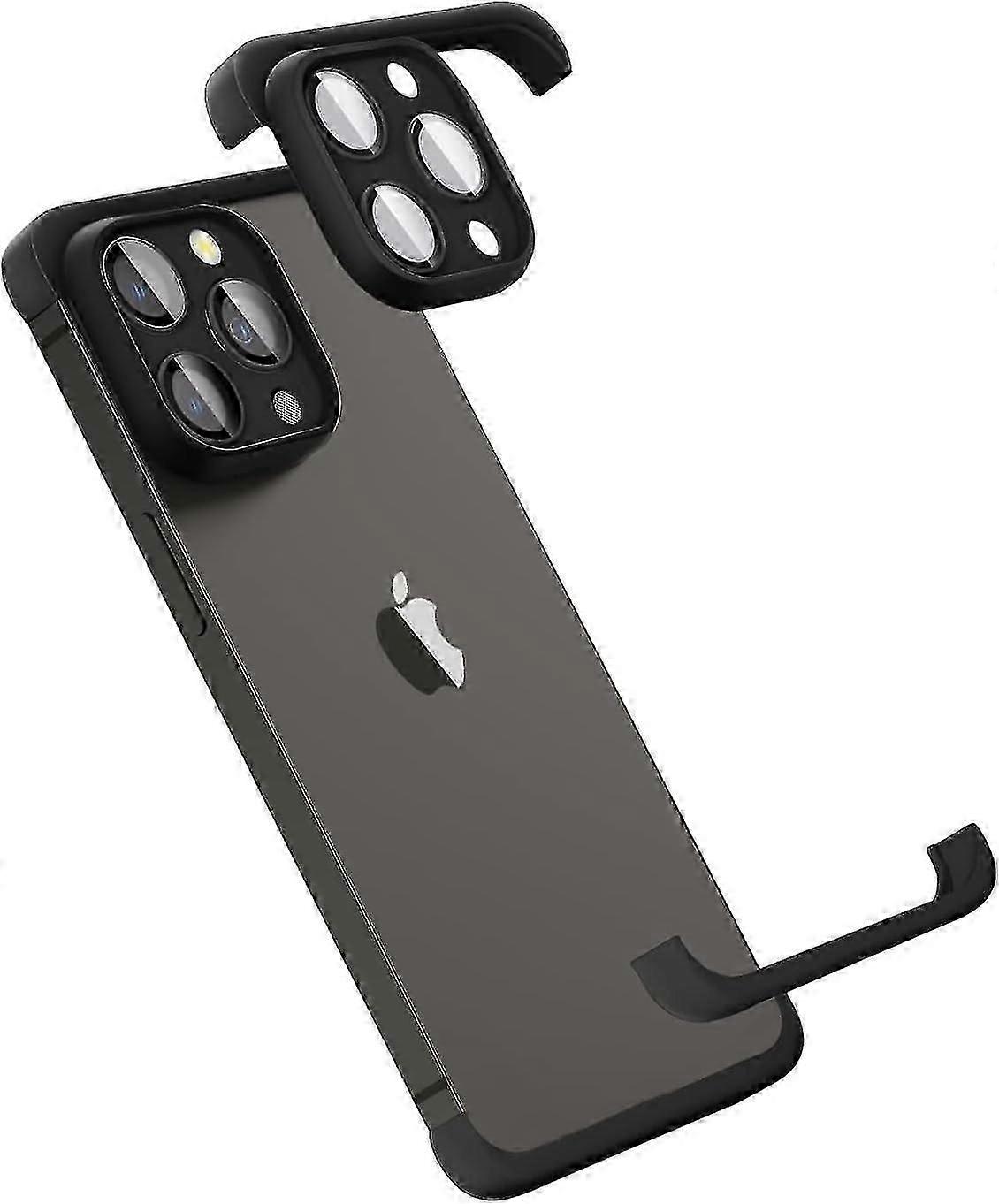 Frameless Case For Iphone 15 Pro Slim Soft Tpu Shockproof Cover Minimalist Protective Bumper Phone Case With Camera Lens Protector