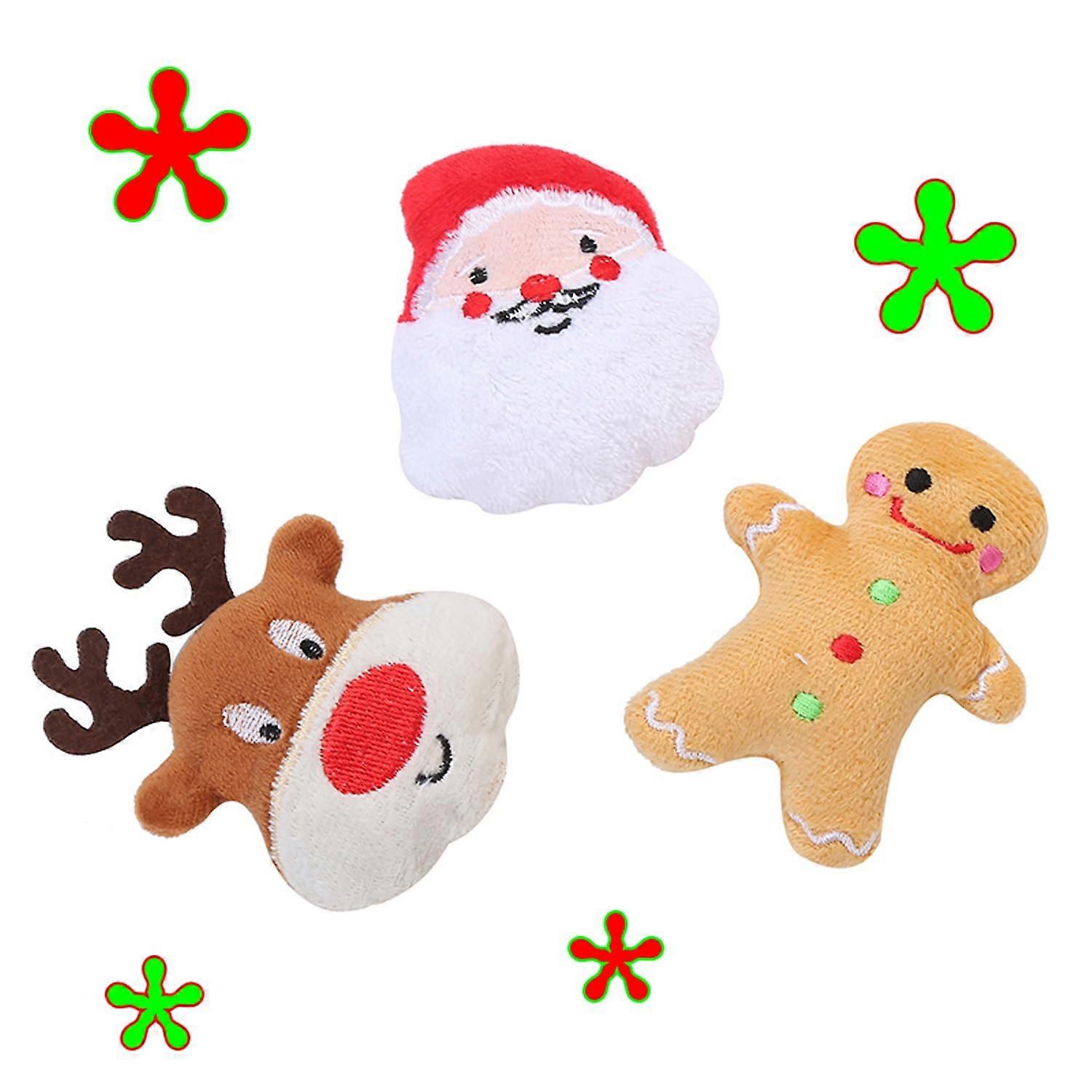 3 Pieces Cat Plush Catnip Toys Interactive Cat Toys For Kittens And Cats 3.5 In Tall 2.7 In Wide Christmas Stuffer