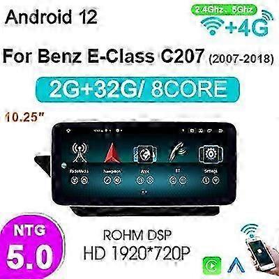 Car radio intelligent system 2 din android 12 screen For Mercedes Benz E-Class C207 W207 A207 2009-2016 autoradio video players