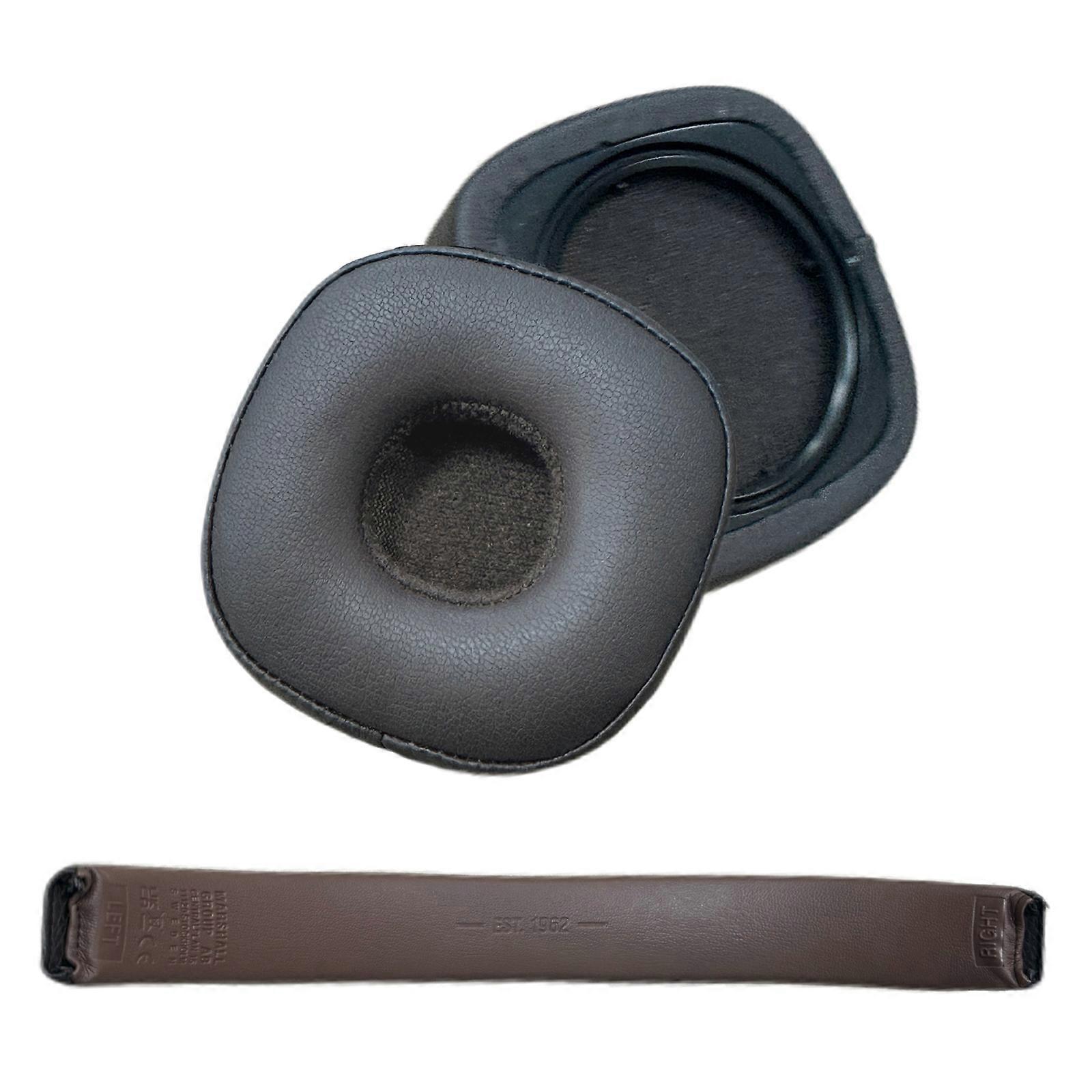Comfortable Ear Cups Earpads and Headband Sleeve Set For Game Headphones with Optional Color brown suit