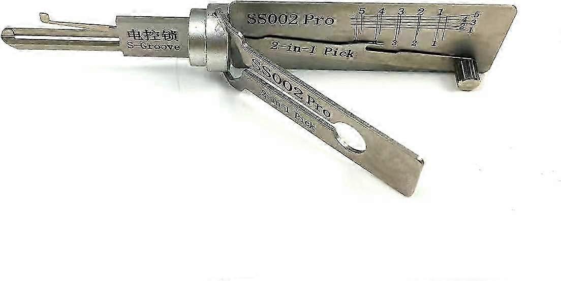 SS002 Lock Picking Tools for Double Groove Door Lock, 2 in 1 Pro Decoder and Picking Tools