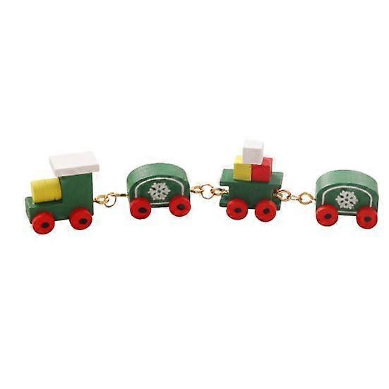 Dollhouse Ornaments Mini Christmas Train Snowflake Vibrant Color Creating Festive Atmosphere Miniature Model Toy