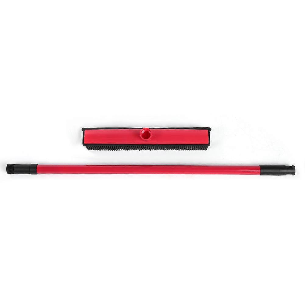Pet Hair Removal Broom and Lint Brush Combo with Squeegee and Adjustable Telescoping Handle for Easy Cleaning