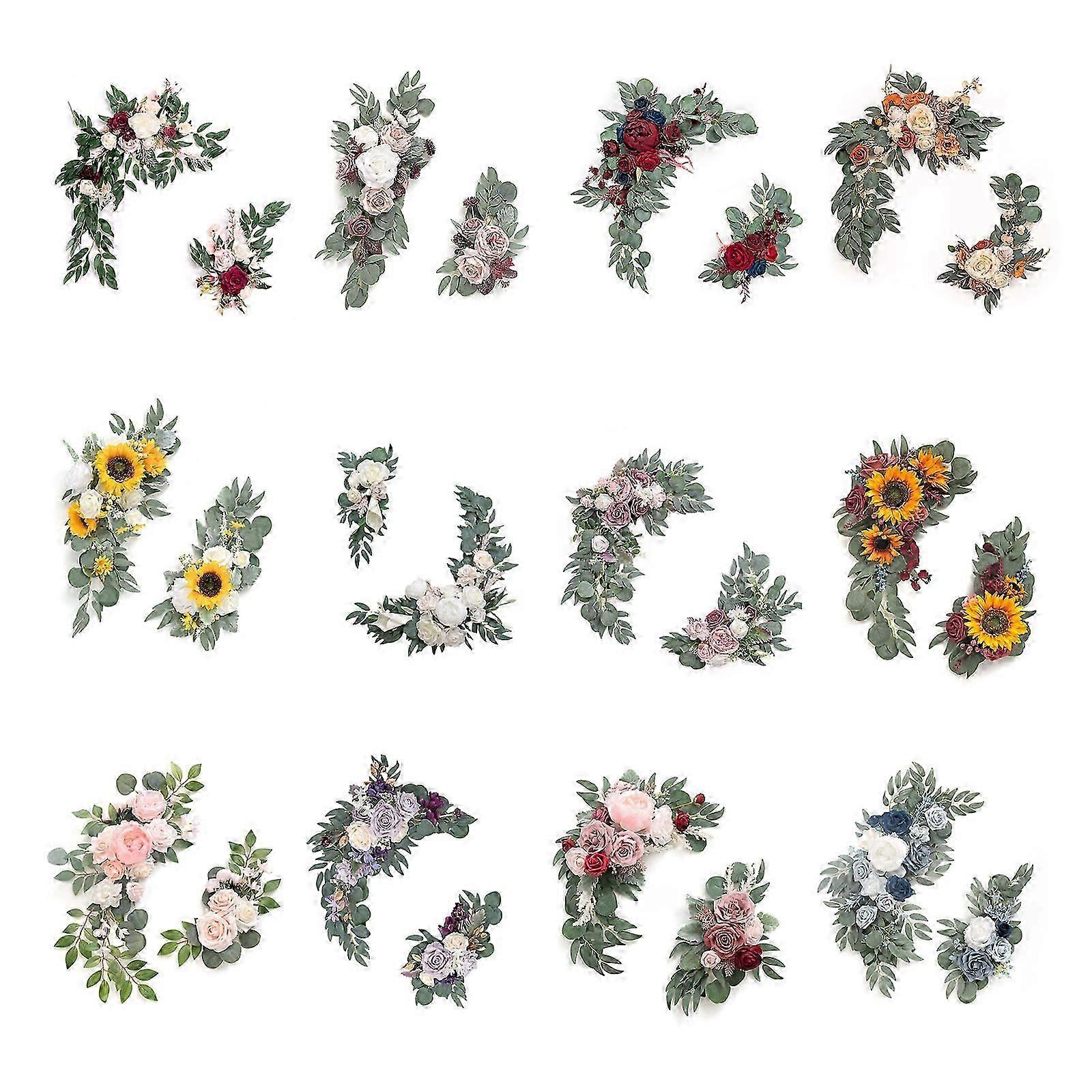 Artificial Flower Swag Arch Decor for Wedding Reception Backdrop Table Decor