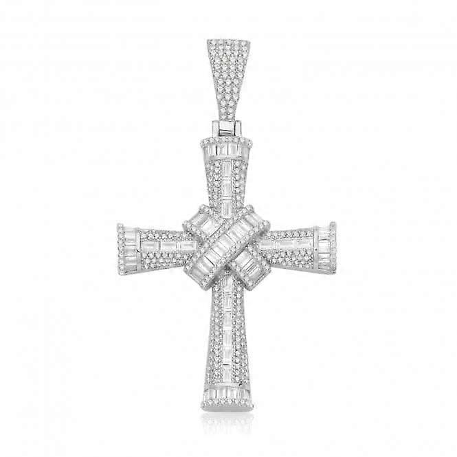 Acotis Silver 925 Cross with Zirconia Stones Pendant G61162