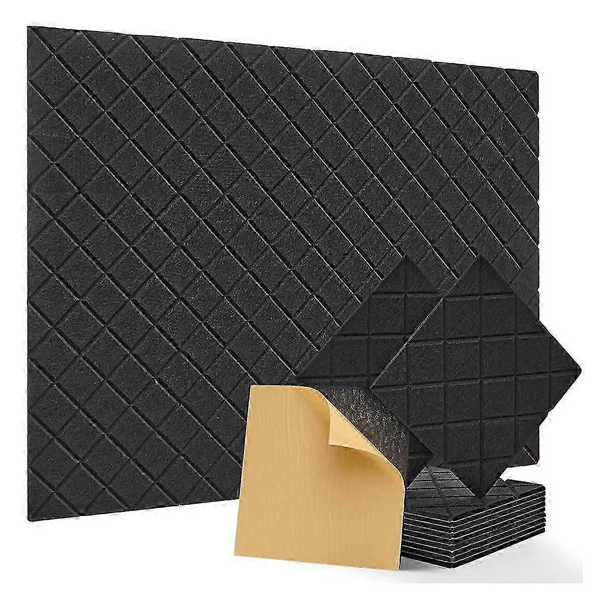 12Pack Acoustic Panels with Self-Adhesive, 12x12x0.4In Sound Proof Foam Panels, Sound Absorbing Til