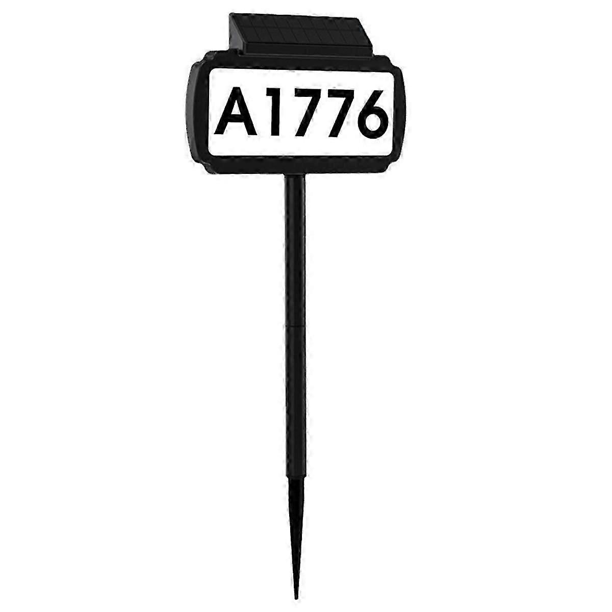 Solar House Number Light House Address Digital Illuminated Ground Plug Sign House Light for Home Ga