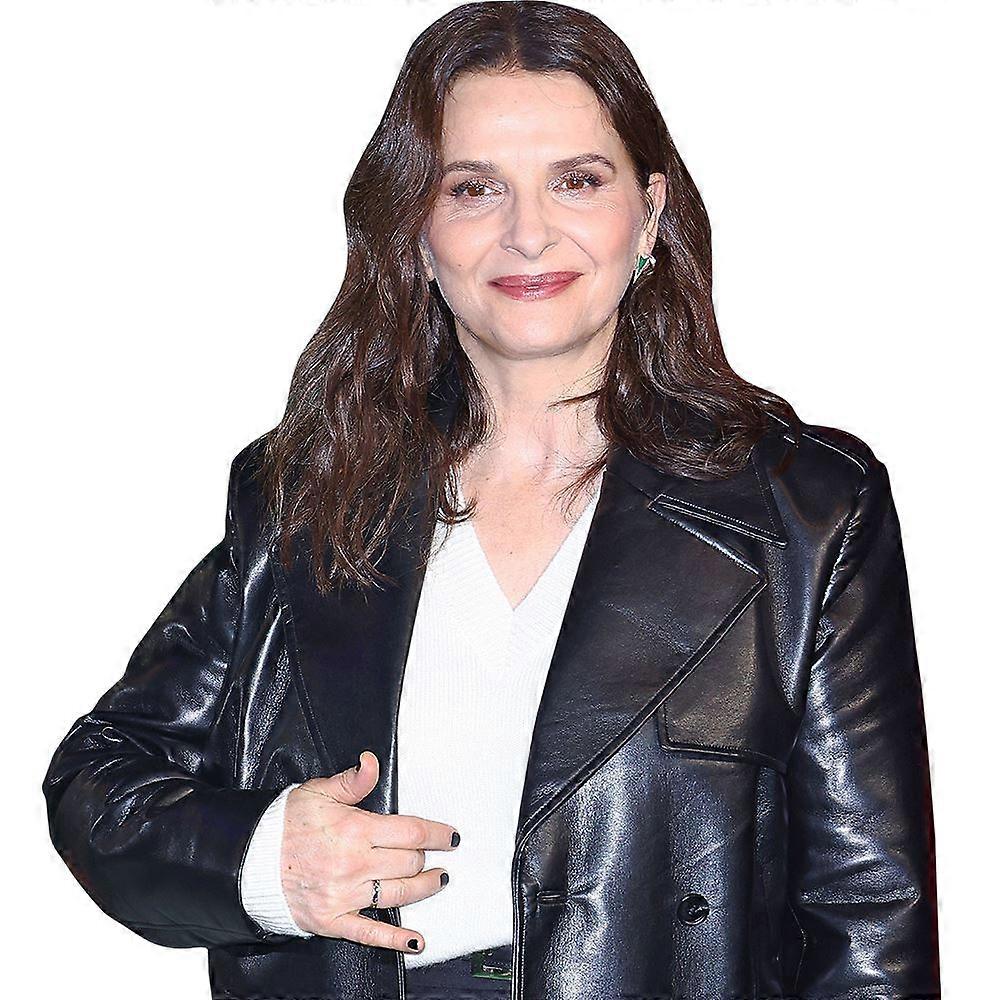 Juliette Binoche (Leather Jacket) Half Body Buddy Cutout