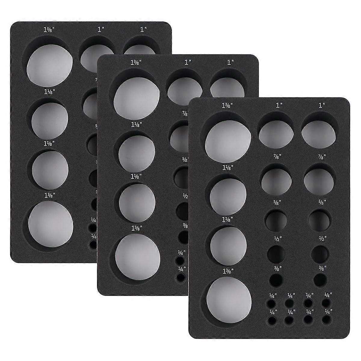 3 Pcs Foam Flower Mold Tray-Inch Marked,Helps Buds and Stamens Dry and Maintain Shapes, Multiple Siz
