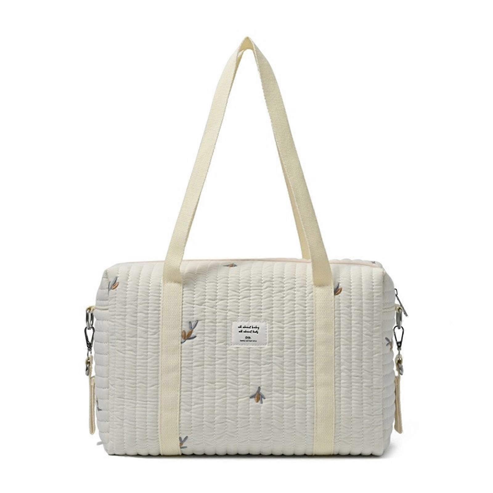 Embroidered Diaper Bag Large Capacity Organiser Case Container Multifunction Mom Bag for Strollers Handcarts