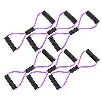 6 stuks Figuur 8 Trektouw Fitness Yoga Training Riem Riem TPE Home Gym Weerstandsbanden