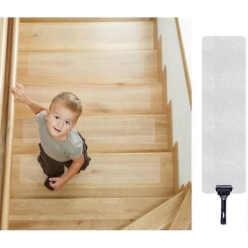 Zihaisheng csúszásgátló csíkok lépcsőkhöz Átlátszó csúszásgátló csíkok lépcsőkhöz 10 cm x 60 cm, 15 db-os csomag