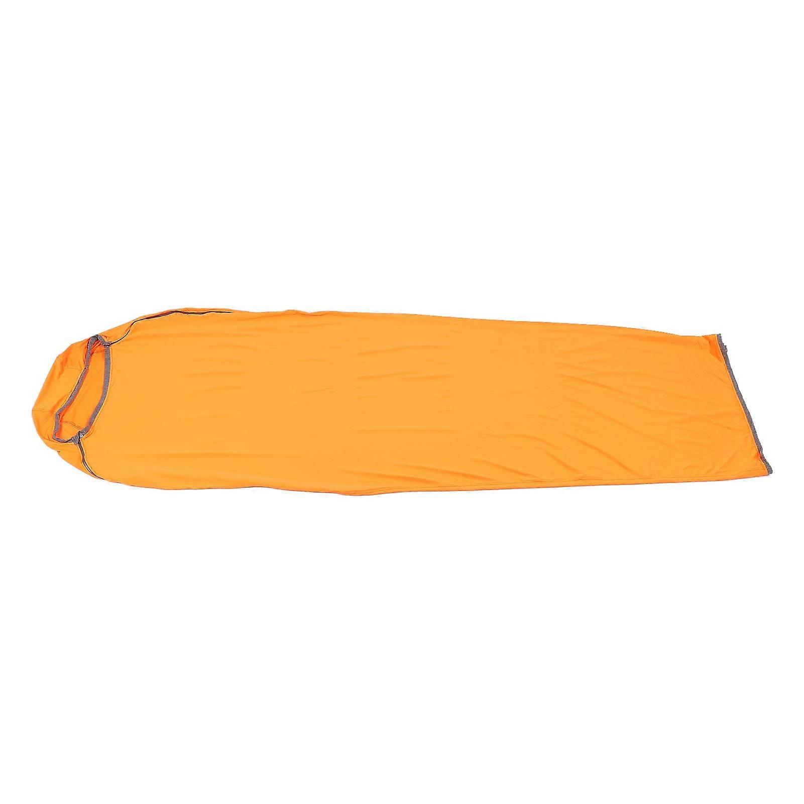 Lightweight Sleeping Bag Liner Dirt Resistant High Elastic Portable Sleep Sack Liner for Backpacking Hotel Camping Hostels Orange