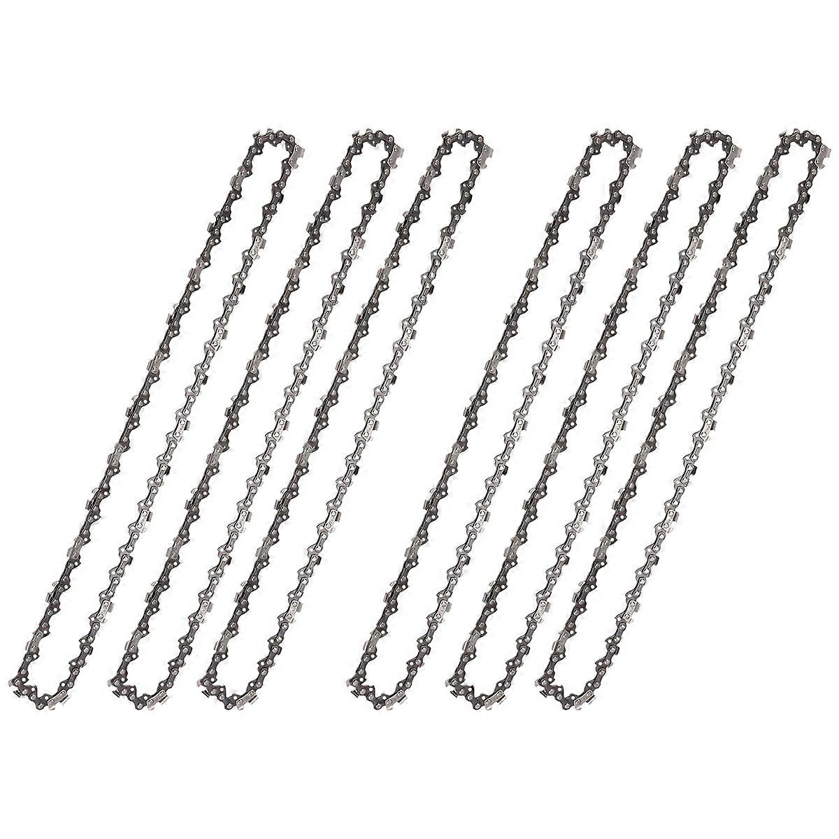 6PCS 14 Inch Metal Chainsaw Chain 3/8In LP Saw Chain 52