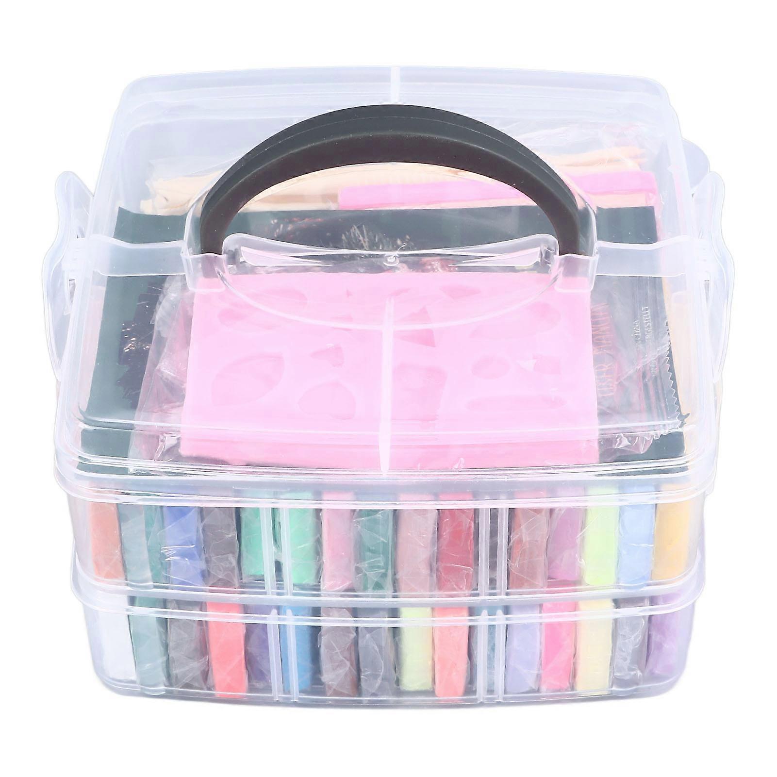 50 Colours Modelling Clay Set DIY Safe Eco Friendly Light Easy Mouldable Polymer Clay Set for Children Over 3 Years Old