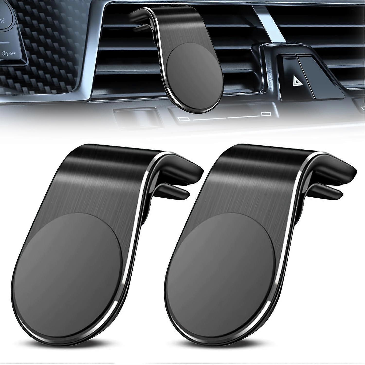 2pcs Mobile Phone Navigation Magnetic Bracket, L-Shaped 360° Rotatable Car Phone Holder, Universal Strong Magnet for All Models