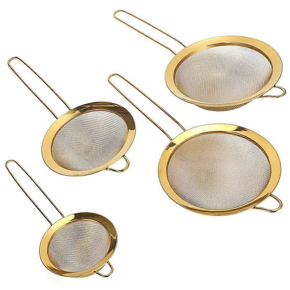 4 Pcs Mesh Strainers for Kitchen Baking Fine Size