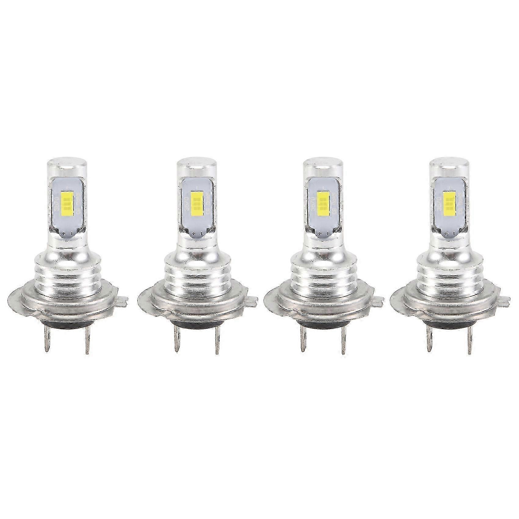 4 stuks Mini H7 + H7 Combo Lampen LED Koplamp Kit - Groot-/Dimlicht, 240W 52000LM 6000K Wit