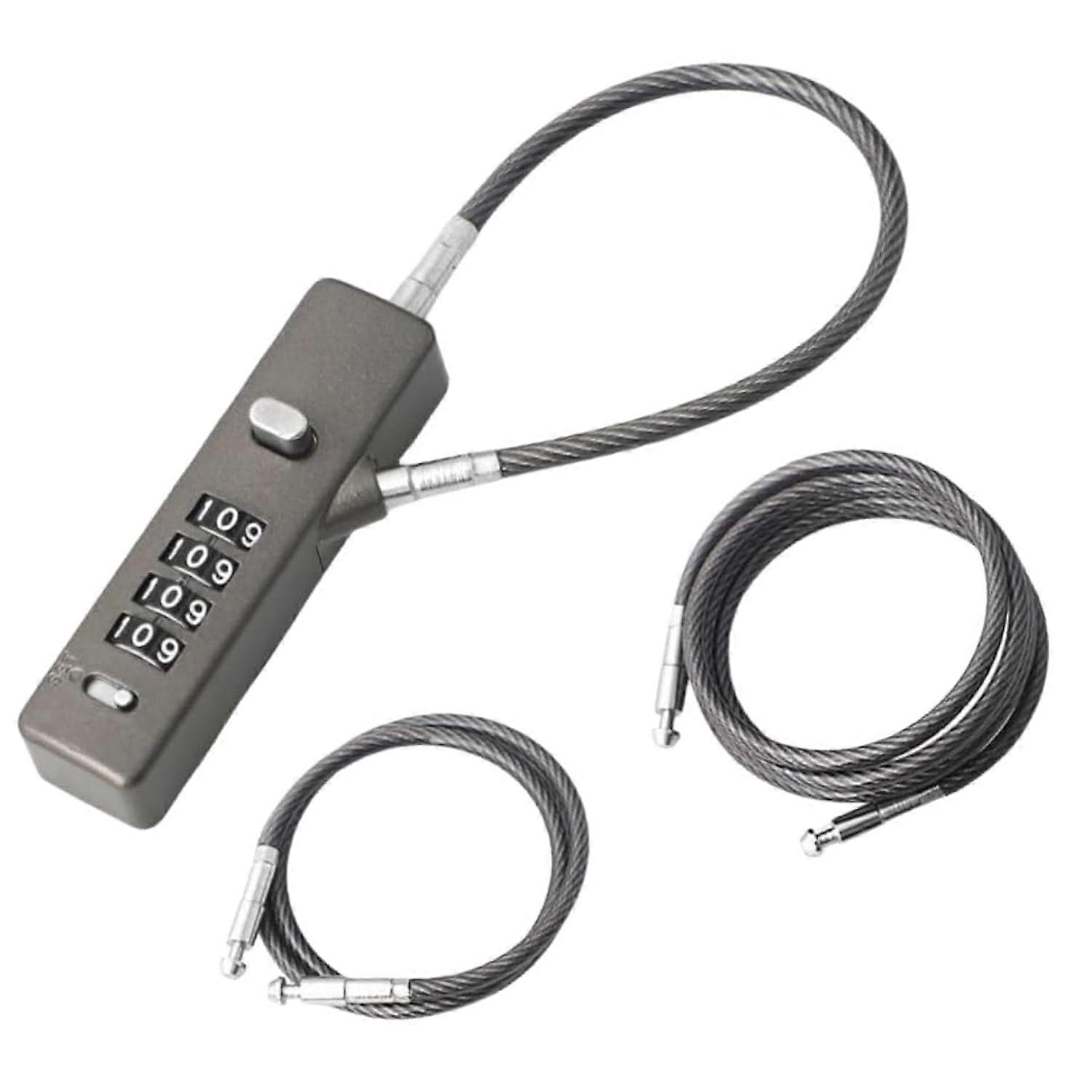 Steel Cable Rope Locks with Combination High Security 4-Digit for Cabinet, Lockers, Bikes