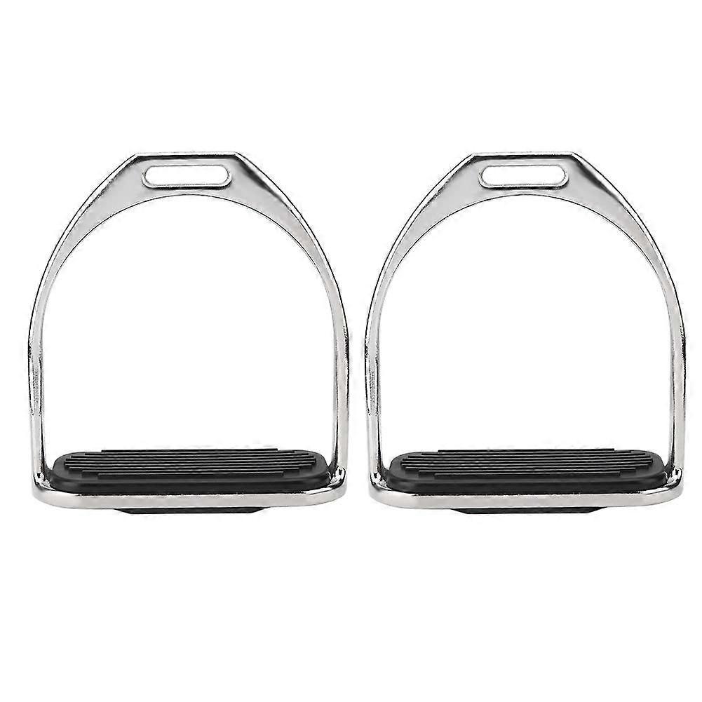 Equestrian Stirrups with Black Rubber Mat | 300kg Load Capacity & Secure Grip Design
