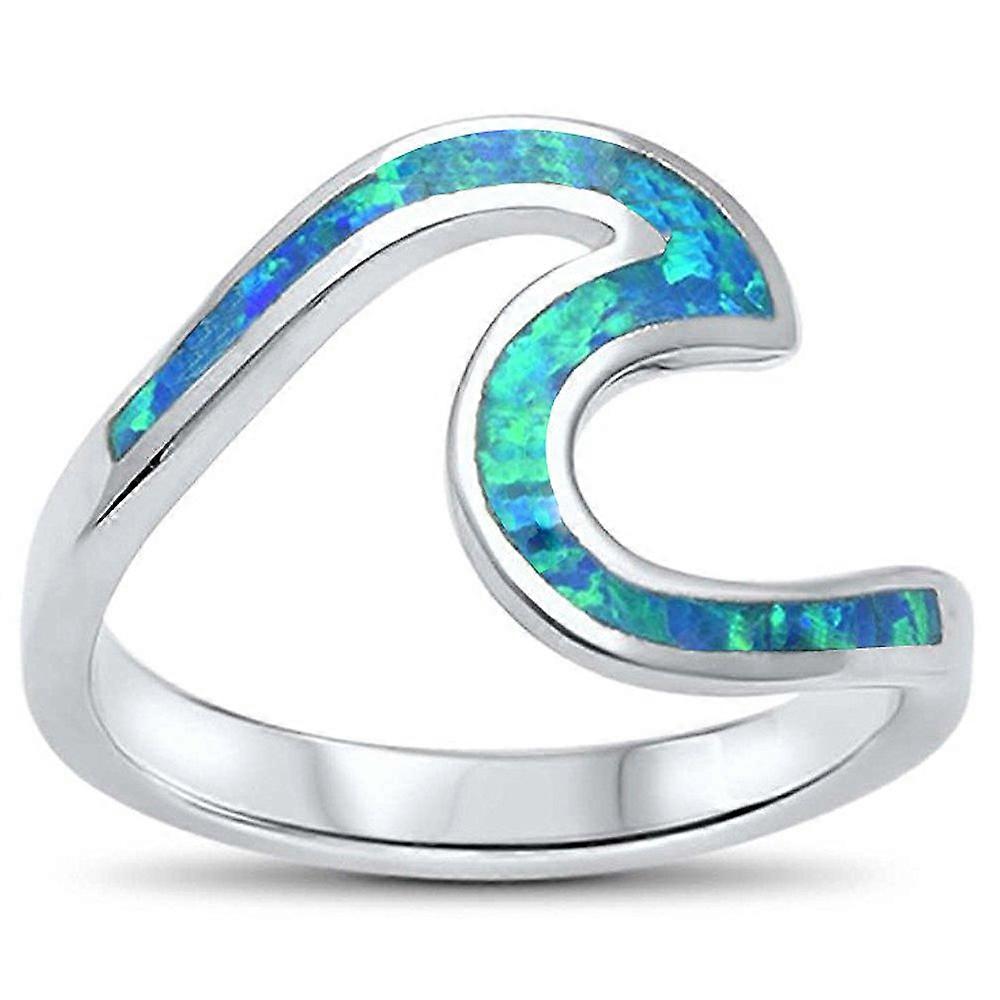 Wave design .925 Silver Ring Sizes Select Your 2-12 color