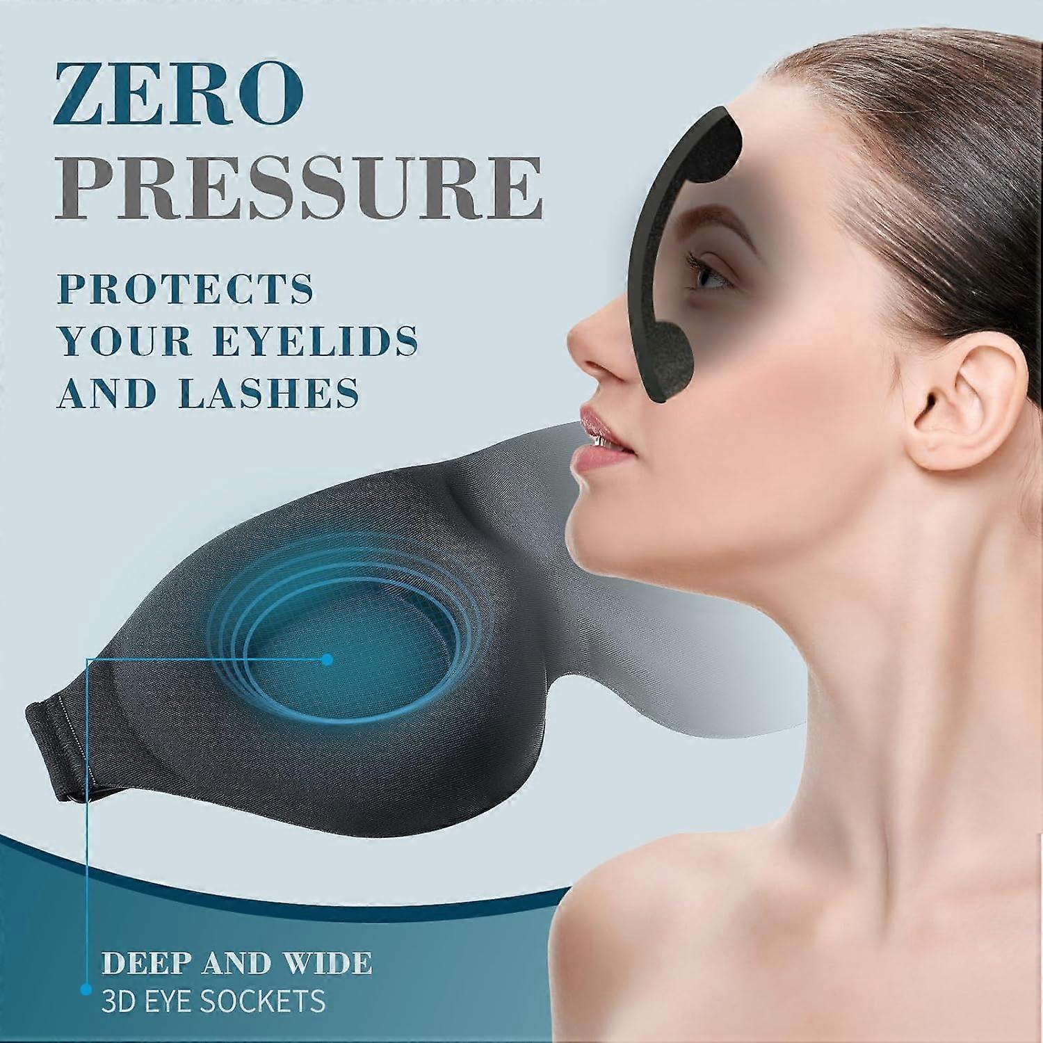 Sleep Mask for Side Sleeper, Light Blocking for Women Men, 3D Contoured ...