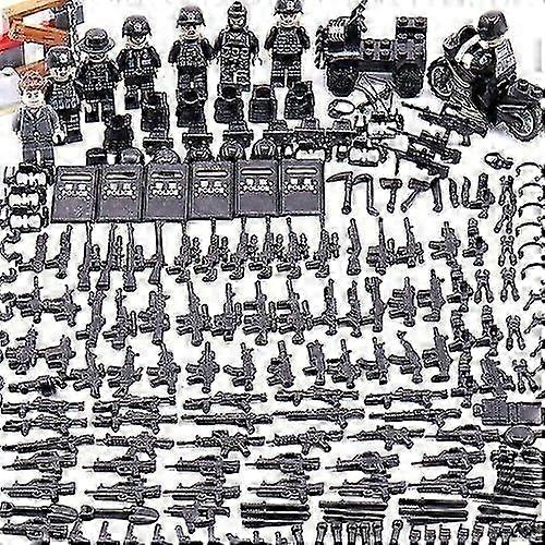 SRNA Black Panther Commando Military Assembled Building Blocks with Weapon Accessories Toys