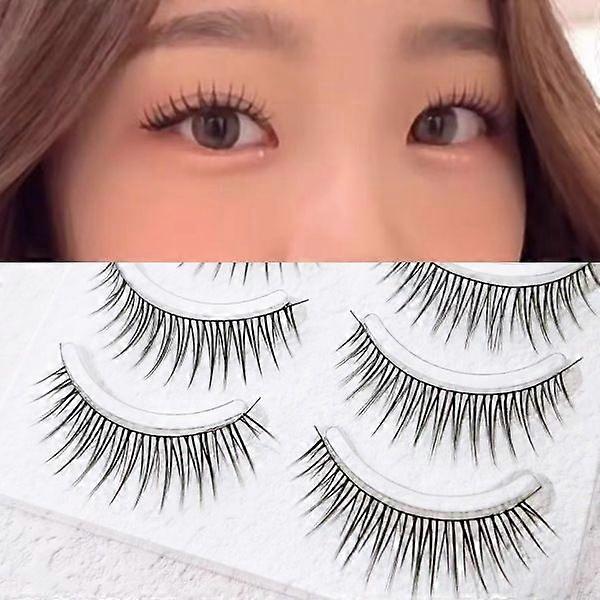 Defined false eyelashes, black, 1 pack (5 pairs per pack)