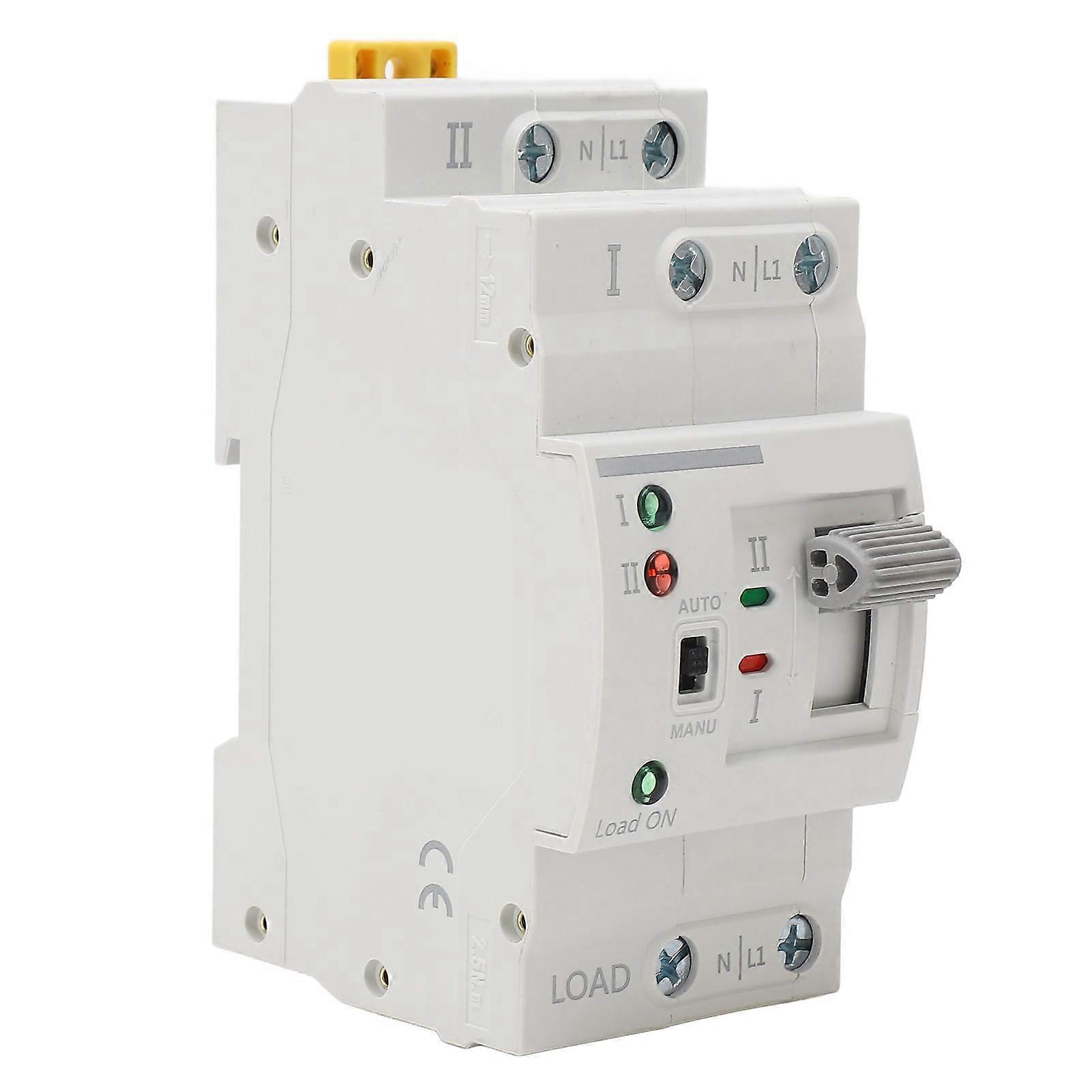 Dual Power Automatic Transfer Switch 2P 10A Millisecond Switching Generator Changeover Switch