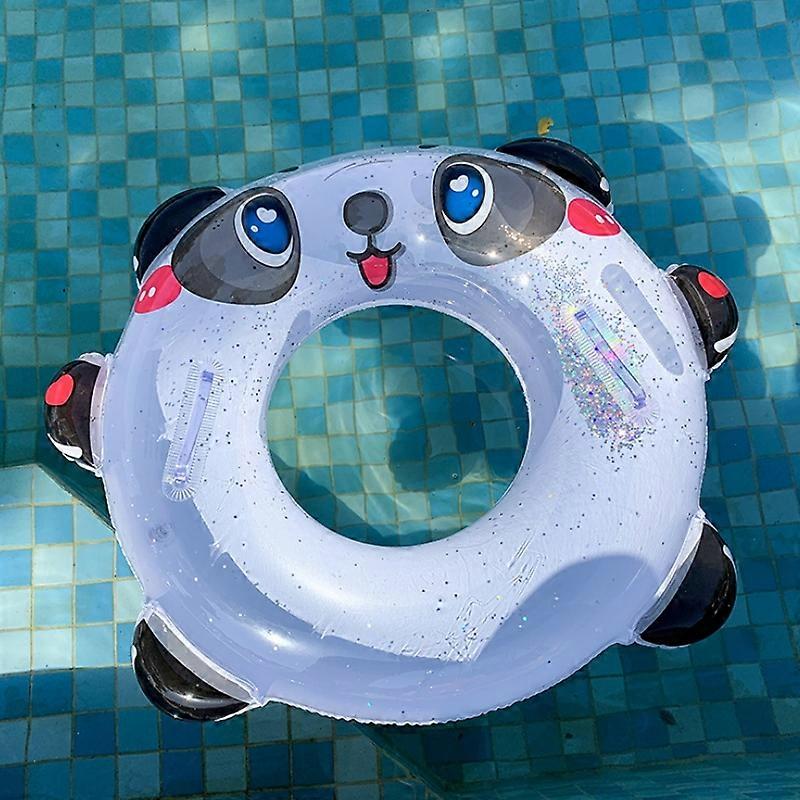 Children Sequin Thickened Panda Swimming Ring With Handle, Diameter: 60# 50cm