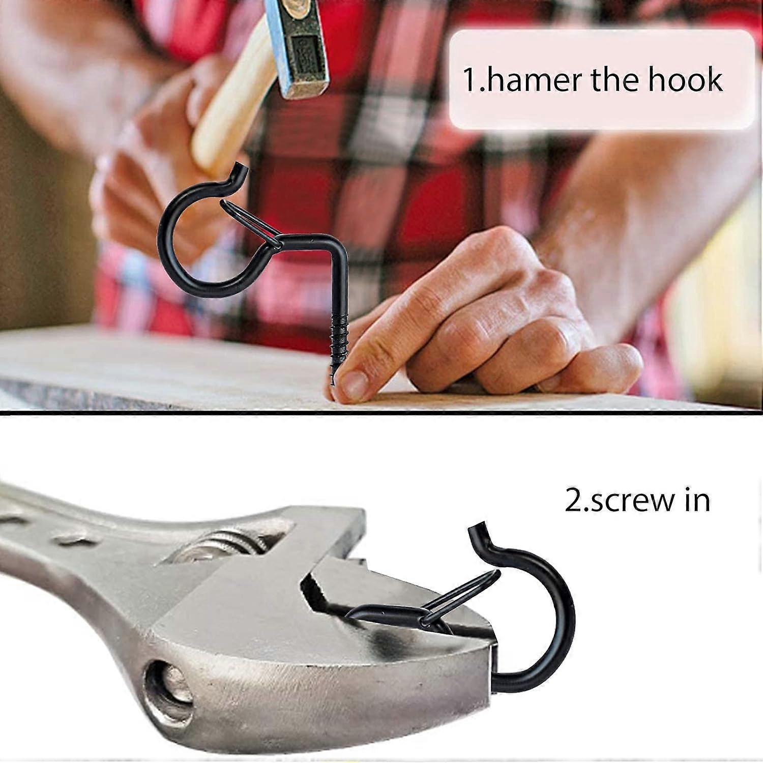 20Pcs Q-Hanger Wall Mount Hanging Hooks Easy Release Screw Wire Wall Plant Hooks Home Christmas Light Hook