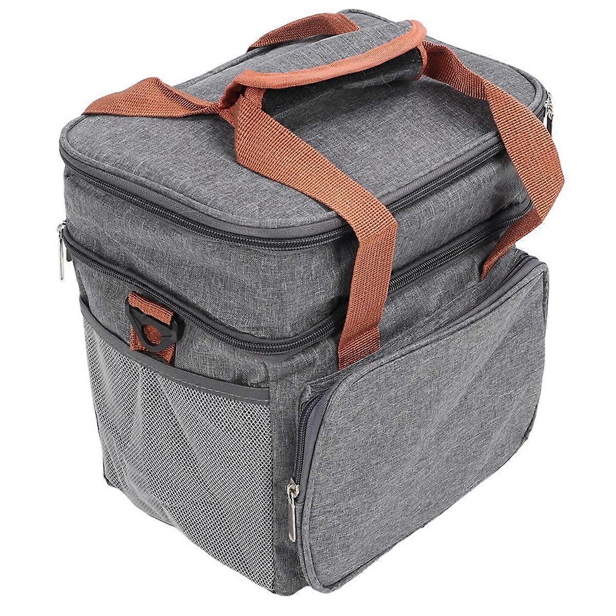 Portable Lunch Bag Leakproof Insulated Lunch Bag 2-Layer