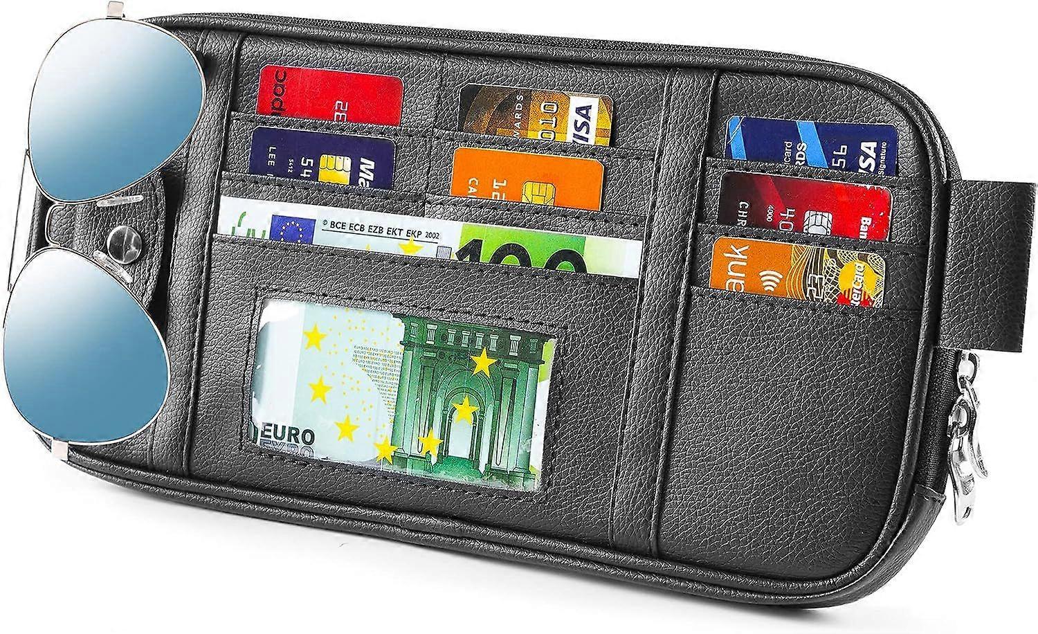 Visor Accessories Car Sun Visor Organizer(Black)