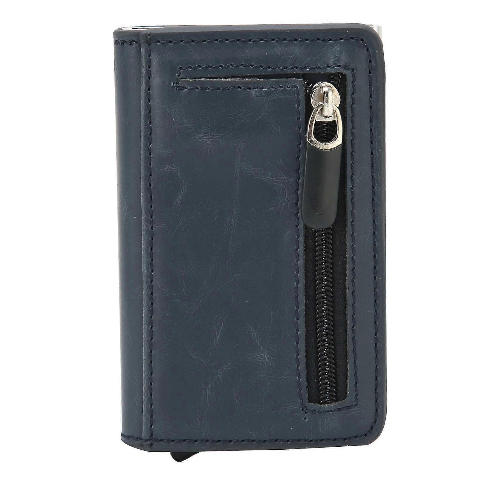 Credit Card Case Wallet Portable AntiTheft Business Card Holder for Men and Women(Blue x60#)