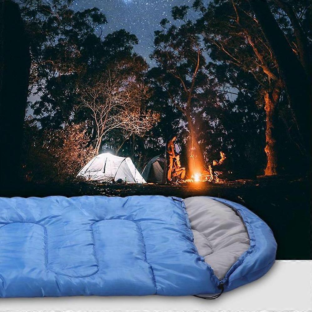 Ultra Light Sleeping Bag Backpacking Compartment for Adults 170T Envelope 4 Seasons Hooded Travel Dirt-proof Spacious Comfortable Warm and Windproof