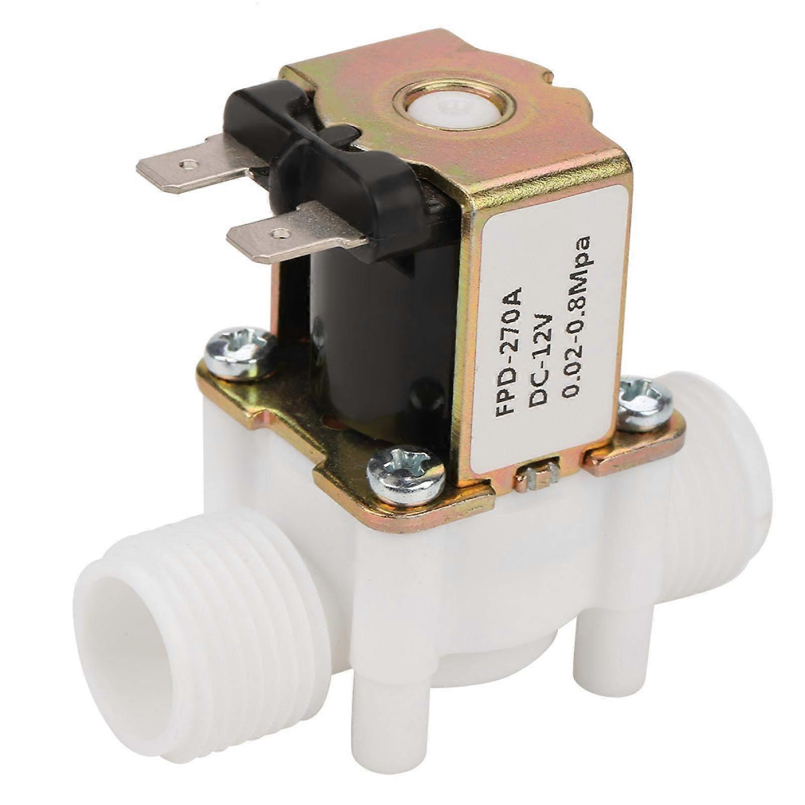 FPD270A DC12V G1/2' NC Plastic Electrical Solenoid Water Inlet Valve for Water Dispensing Applications