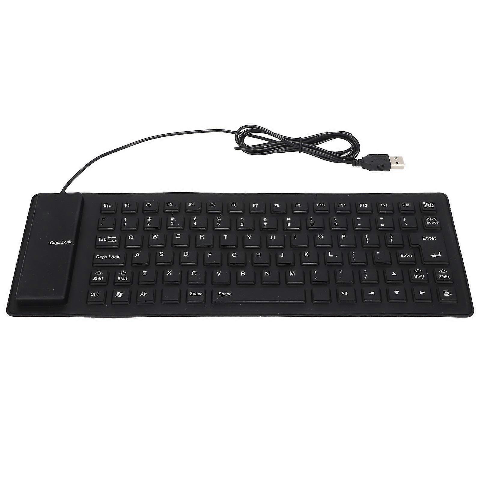 Fully and Quiet USB Wi Keyboard Sealed Silicone Keyboard, Portable Soft